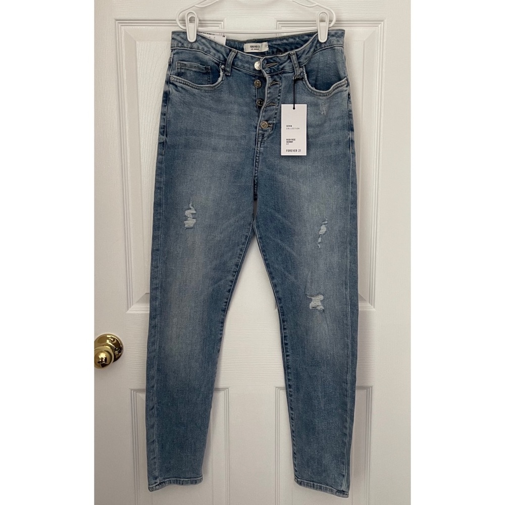 High rise skinny fit jeans size 29